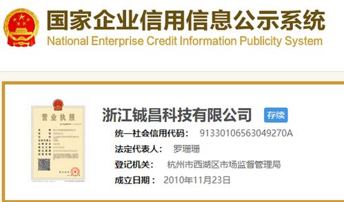 鋮昌科技2019年12月26日營業執照信息法律分析